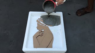 Garden Cement Craft Ideas  Unique ideas from cardboard and cement cement craft tips [upl. by Adnolrehs266]