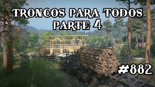 Troncos para todos parte 4  SnowRunner T1 882 [upl. by Horn]