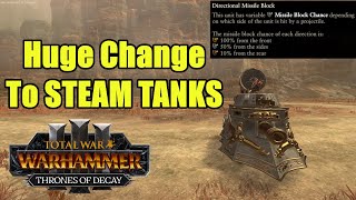 Steam Tanks Have Been HEAVILY Reworked  Update 50  Thrones of Decay  Total War Warhammer 3 [upl. by Hyatt297]