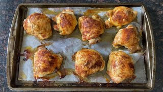 Baked Bone In Chicken Thighs [upl. by Fitts]