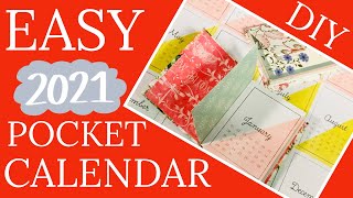 AMAZING LITTLE POCKET CALENDAR Super Easy 3x4 Pocket Calendar For 2021GREAT LITTLE PROJECT [upl. by Layne]