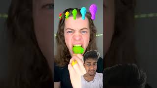 Colorful chicken wings ASMR asmrsounds asmreating viralvideo trending mukbang shorts [upl. by Nyladam579]