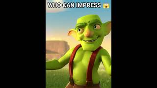 Goblins trying to impress villager 😂  clash of clans funny video  shorts coc clashofclans [upl. by Llenra]