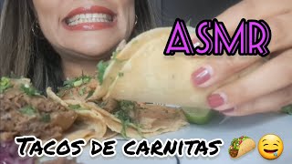 ASMR  TACOS DE CARNITAS 🌮🐖 SONIDOS RELAJANTES  SUSURROS [upl. by Alilad]