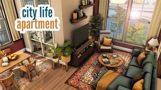 city life apartment \\ The Sims 4 CC speed build [upl. by Onaicul453]