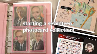 starting a seventeen photocard collection  beginner a5 binder collection setup [upl. by Eipper808]