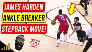 MUST TRY James Harden Signature STEP BACK CROSSOVER Move Tutorial Shifty Anklebreaker Crossovers [upl. by Oidualc]