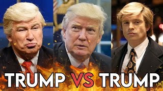 Battle of the Trumps SNL Alec Baldwin vs The Apprentice Sebastian Stan [upl. by Cyd]