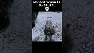 Modded Skyrim Is So BRUTAL 💀 skyrim skyrimanniversary elderscrolls shorts [upl. by Arik857]