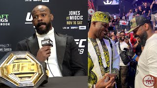 Jon Jones SHUTS DOWN Francis Ngannou Question after UFC 309 [upl. by Conny]