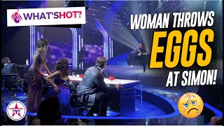 Who Is The Woman Throwing EGGS At Simon Cowell and Why Did She Do It The Full Story [upl. by Lansing]