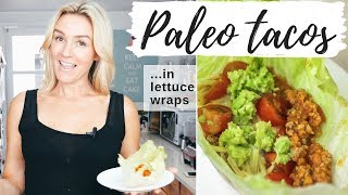 PALEO  GLUTEN FREE TACOS  Naked Lettuce Wrap Tacos  MeMore [upl. by Hastie]