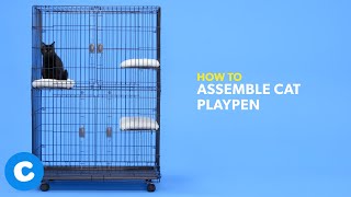 Portable Pet PlayPen Review  How to open and fold [upl. by Ehc]