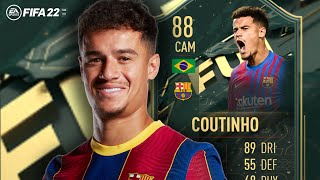 ¡VA ESPECTACULAR COMO MCO PERO 88 Philippe COUTINHO FIFA 22 PLAYER REVIEW WINTER WILDCARD SBC [upl. by Miarfe743]