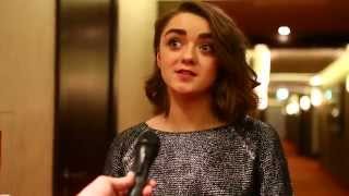 Maisie Williams GAME OF THRONES hits herself  Interview Berlinale 2015 [upl. by Adnoma]