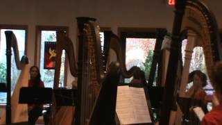 Sleigh Ride  Leroy Anderson NC Harp Ensemble [upl. by Hallock483]