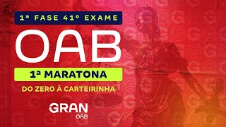 1ª Fase do 41º Exame OAB  1ª Maratona Do Zero à Carteirinha [upl. by Buckels]