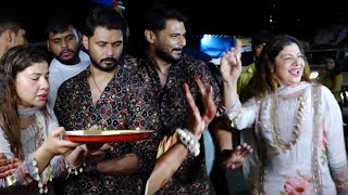 Sambhavna Seth With Husband Avinash Dwivedi Is Taking Their Ganpati Bappa Home [upl. by Kcirdez421]