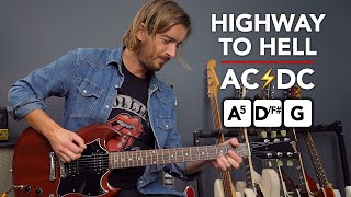 ACDC  HIGHWAY TO HELL Guitar Lesson Tutorial [upl. by Latoye272]