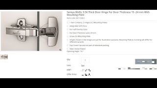 Sensys 8645i 9 5K Thick Door Hinge For Door Thickness 15 24 mm With Mounting Plate  Unboxing [upl. by Luy943]