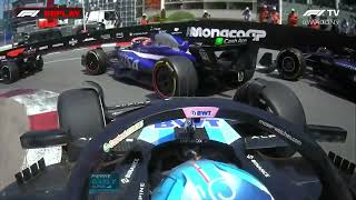 Pierre Gasly Esteban Ocon Crash  2024 Monaco Grand Prix [upl. by Alleuqahs810]