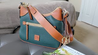 Dooney amp Bourke Small Hobo Close Up Info What Fits [upl. by Lavelle]