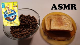 NESTLE NESQUIK CEREAL amp TOAST ASMR MUKBANG [upl. by Nixie]