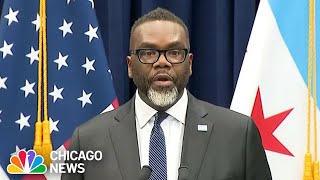 Full Mayor Johnson speaks after City Council recesses without vote on Chicagos 2025 budget [upl. by Esikram584]