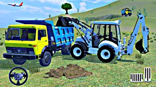 Driver JCB And TATA Truck Dumper Loading Bori In Gameplay 🔥 jcb dumper indiancarsimulator3d [upl. by Alanson]