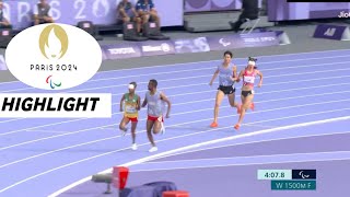 Paralympic Athletics Womens 1500m T11 Final Highlights 2024  Tesfaw Breaks WR Clinches Gold [upl. by Gwennie]