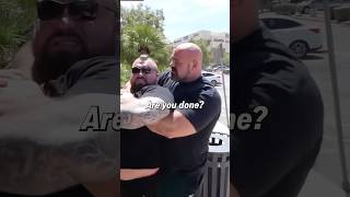 Eddie Hall gets held like a baby by Brian Shaw baby [upl. by Herve]