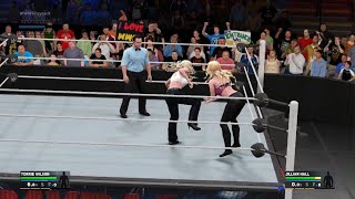 WWE 2K17 Torrie Wilson Vs Jillian Hall Low blow match [upl. by Kaehpos929]