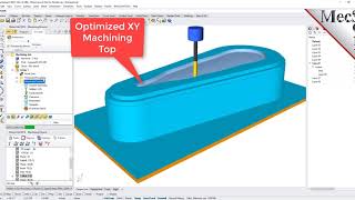 3 Axis Horizontal Finishing wOptimized XY Machining in RhinoCAM [upl. by Atnuahc]