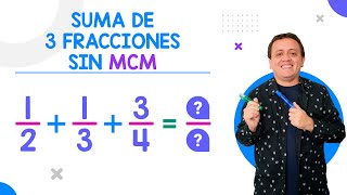 Suma de 3 fracciones sin mínimo común múltiplo sin MCM [upl. by Sochor154]