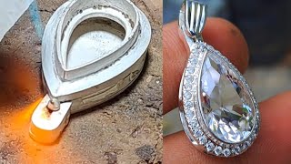 jewelry making handmade silver pendant [upl. by Gillman504]