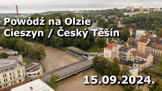 Powódź na Olzie Cieszyn  Český Těšín 15092024 [upl. by Edina]