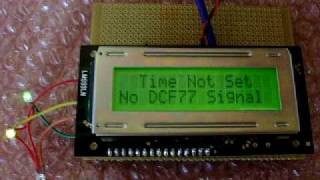 DCF77 Frankfurt Radio Controlled Atomic Time Signal LCD [upl. by Andres]