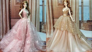 Gorgeous Barbie Doll Dresses ❤ 4 DIY Doll Makeover Transformations  BARBIE DOLL HACKS [upl. by Meredi]