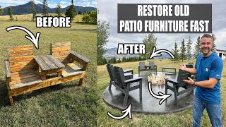 How To Restore Old Patio Furniture FAST [upl. by Shargel]