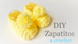 ZAPATITOS DE BEBÉ a crochet para principiantes paso a paso [upl. by Nitsuj]