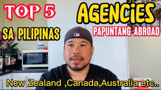 Top 5 agencies sa pilipinas papuntang abroad [upl. by Even13]