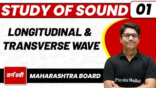 STUDY OF SOUND 01  Longitudinal amp Transverse Wave  Physics  Class 9thMaharashtra Board [upl. by Rumit]