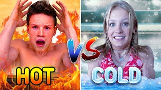 Hot VS Cold Water and Ice Challenge [upl. by Kalil]