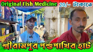 20 টাকা থেকে Aquarium Fish Medicine শ্রীরামপুর হাটে  Serampore Aquarium Fish Market [upl. by Norrehs]