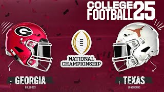 Georgia vs Texas  CFP National Championship College Football 25 [upl. by Soma]