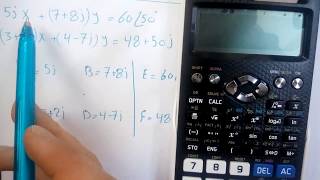 using calculator to solve complex numbers equations matrix creamers rule [upl. by Sej]