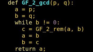 GCD of Polynomials in a Galois Field [upl. by Sirovat]