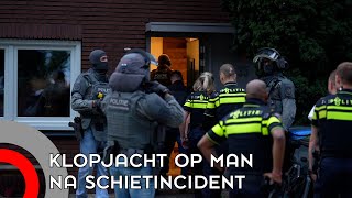 Klopjacht op man na schietpartij arrestatieteam pakt hem op [upl. by Tisman546]