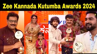 Zee kannada kutumba awards 2024 Winners  Zee kannada kutumba awards 2024 [upl. by Bary]