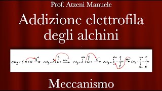 Meccanismo di Addizione Elettrofila degli Alchini L54 ProfAtzeni ISCRIVITI [upl. by Naoh908]